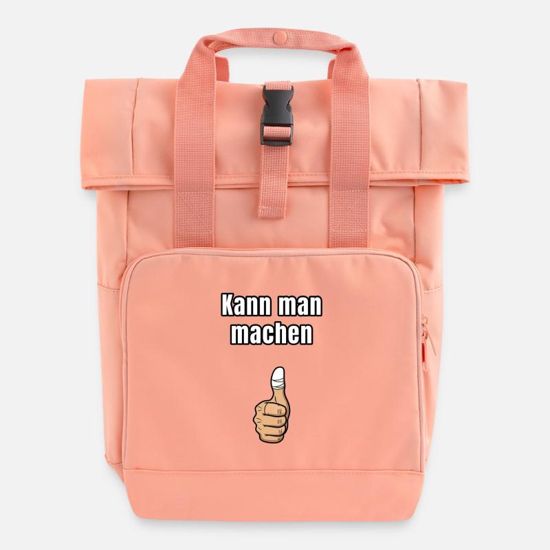 You can do it – Ironic thumb - Roll Top Backpack with Two Handles - chintz rose