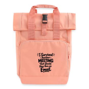 Witziges Bürohumor Meeting E-Mail Design - Rolltop Rucksack mit zwei Griffen - Chintzrosa - Vorne