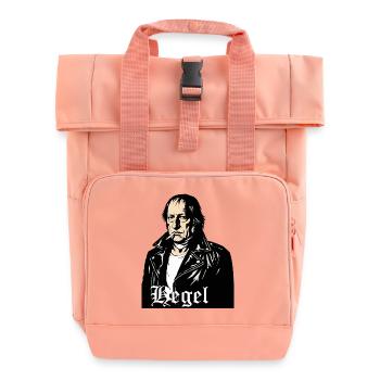 Hegel-Philosophen-Rebellenporträt - Rolltop Rucksack mit zwei Griffen - Chintzrosa - Vorne