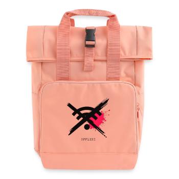 Chronically Offline - Digital Detox Art - Roll Top Backpack with Two Handles - chintz rose - Front