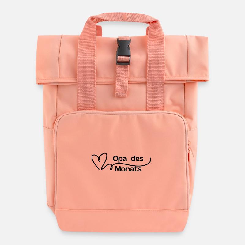 Papi du mois Coeur - Sac à dos Roll Top à deux anses - rose liberty