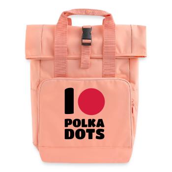 Polka Dots - Rolltop Rucksack mit zwei Griffen - Chintzrosa - Vorne