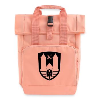 Mopedsport Wappen / Logo / Emblem - Roll Top Backpack with Two Handles - chintz rose - Front