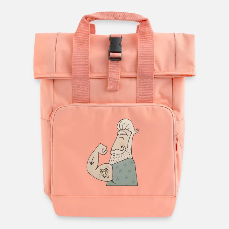 Sailor - Roll Top Backpack with Two Handles - chintz rose