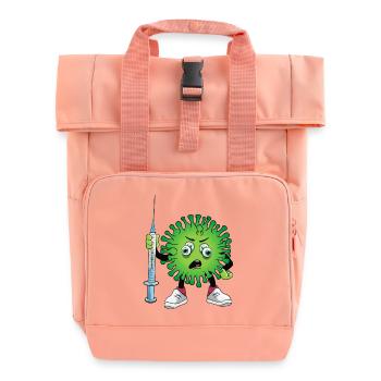 Virus mit Spritze - Rolltop Rucksack mit zwei Griffen - Chintzrosa - Vorne