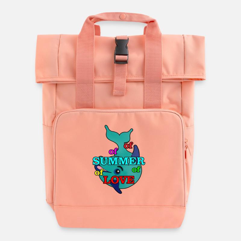 Delfin - Rolltop Rucksack mit zwei Griffen - Chintzrosa
