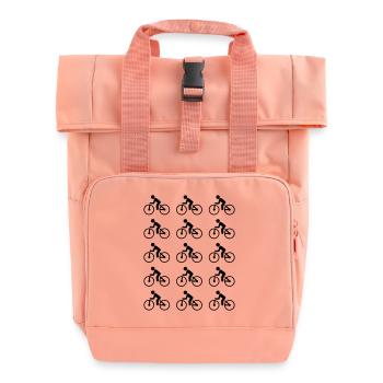 Fahrrad - Rolltop Rucksack mit zwei Griffen - Chintzrosa - Vorne