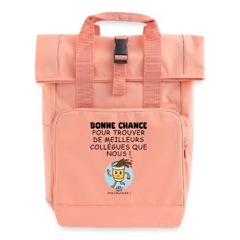 Collègues départ nouveau travail cadeau collègue - Sac à dos Roll Top à deux anses - rose liberty - Devant
