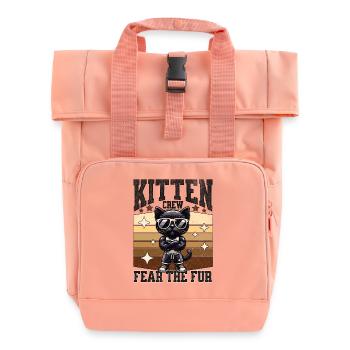 Kitten Crew fear the fur - Roll Top Backpack with Two Handles - chintz rose - Front