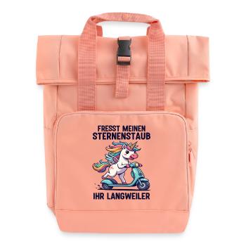 Trottinette Licorne - Sac à dos Roll Top à deux anses - rose liberty - Devant