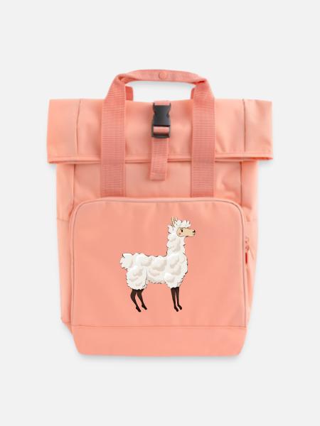 Llama - Rolltop Rucksack mit zwei Griffen - Chintzrosa