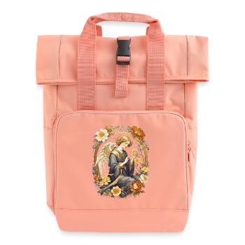Angel - Roll Top Backpack with Two Handles - chintz rose - Front