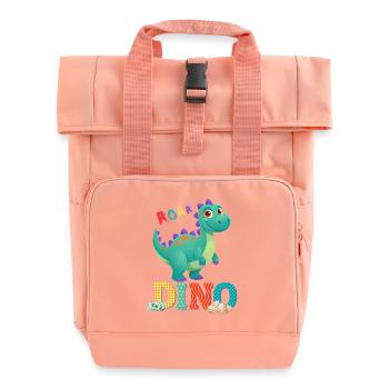 DINO - Roll Top Backpack with Two Handles - chintz rose - Front