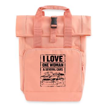 Humour Voiture - I Love One Woman & Several Cars - Sac à dos Roll Top à deux anses - rose liberty - Devant