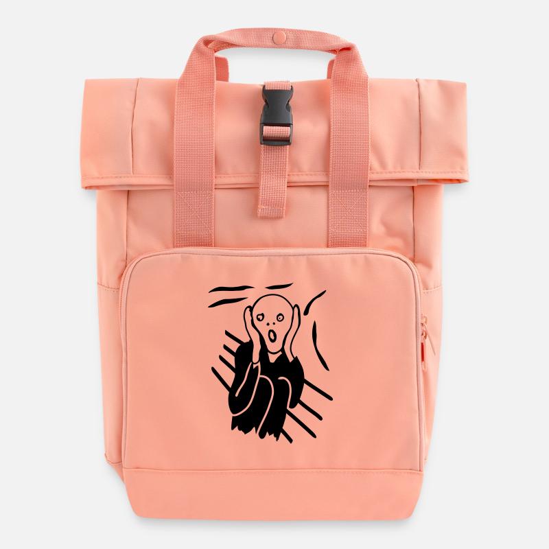 Scream - Roll Top Backpack with Two Handles - chintz rose
