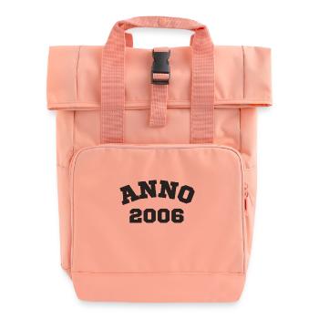 Anno 2006 Geburtstag Geburtsjahr - Rolltop Rucksack mit zwei Griffen - Chintzrosa - Vorne