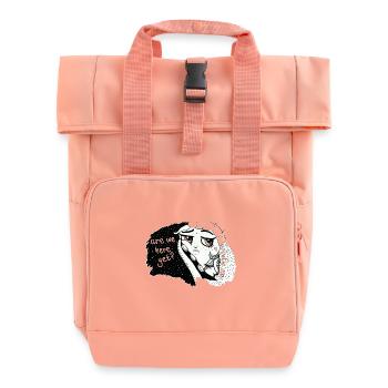 Manic Pixi Void Girl - Roll Top Backpack with Two Handles - chintz rose - Front
