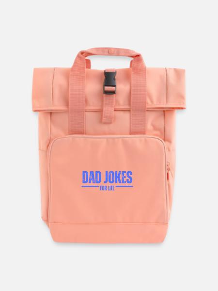 Papa-Witze fürs Leben - Rolltop Rucksack mit zwei Griffen - Chintzrosa