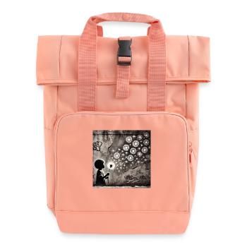 Kein Banksy - Wünsche in den Sternen - Rolltop Rucksack mit zwei Griffen - Chintzrosa - Vorne