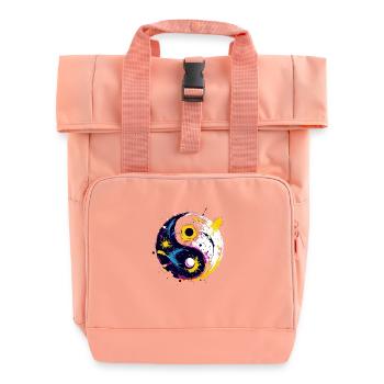 Yin Yang - Rolltop Rucksack mit zwei Griffen - Chintzrosa - Vorne