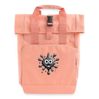 Tache d’encre avec le visage - Sac à dos Roll Top à deux anses - rose liberty - Devant