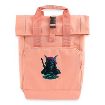 Glitch Samurai – Der digitale Krieger - Rolltop Rucksack mit zwei Griffen - Chintzrosa - Vorne