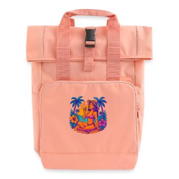 Blaze Babe - Roll Top Backpack with Two Handles - chintz rose - Front