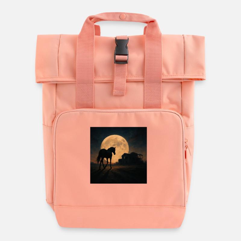 Nuit du cheval - Sac à dos Roll Top à deux anses - rose liberty