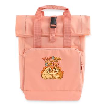Teamwork auf vier Pfoten mit Grammatikproblemen - Rolltop Rucksack mit zwei Griffen - Chintzrosa - Vorne