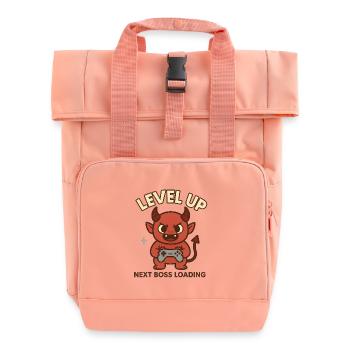 Gaming Demon - Roll Top Backpack with Two Handles - chintz rose - Front
