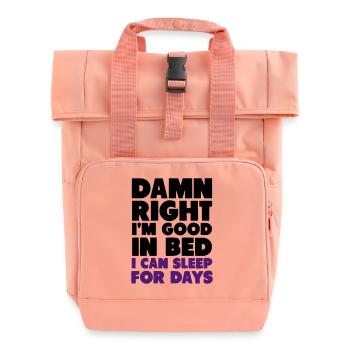 Bon dans le lit énonciations drôles - Sac à dos Roll Top à deux anses - rose liberty - Devant