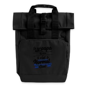 Straße Vati-Geschenk - Rolltop Rucksack mit zwei Griffen - Schwarz - Vorne