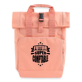 futur super comptable - Sac à dos Roll Top à deux anses - rose liberty - Devant