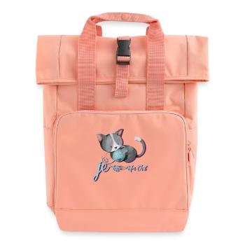 FRIEND CHAT - Roll Top Backpack with Two Handles - chintz rose - Front