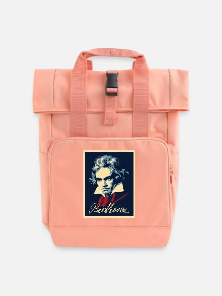 Beethoven - Rolltop Rucksack mit zwei Griffen - Chintzrosa