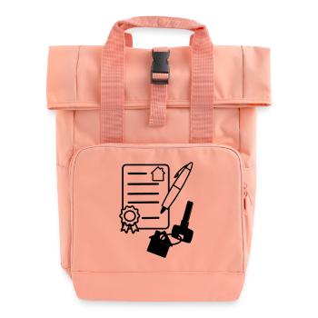 Hausvertrag unterschreiben Mietkauf - Rolltop Rucksack mit zwei Griffen - Chintzrosa - Vorne