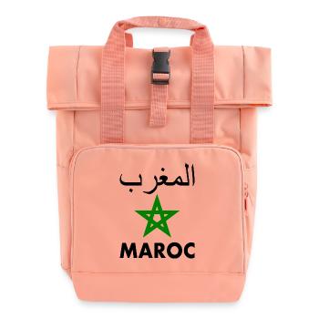 Morocco - Roll Top Backpack with Two Handles - chintz rose - Front