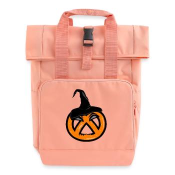 Halloween-Brezel - Rolltop Rucksack mit zwei Griffen - Chintzrosa - Vorne