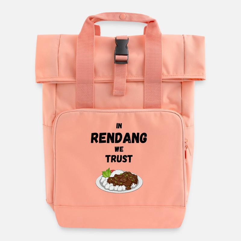 In rendang we trust - Roll Top Backpack with Two Handles - chintz rose