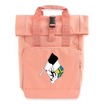 Flagge Graubünden, Schweiz - Rolltop Rucksack mit zwei Griffen - Chintzrosa - Vorne