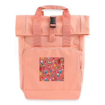 Cocktails - Rolltop Rucksack mit zwei Griffen - Chintzrosa - Vorne