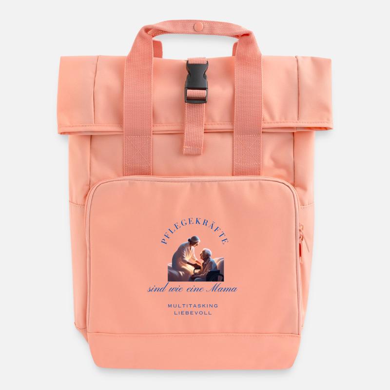 Pflegekräfte - Rolltop Rucksack mit zwei Griffen - Chintzrosa