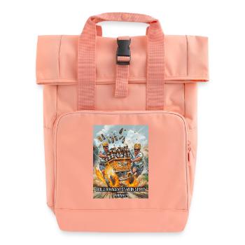 Bollerwagen trinken saufen Geschenk - Rolltop Rucksack mit zwei Griffen - Chintzrosa - Vorne