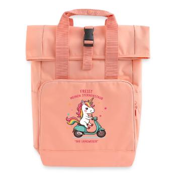 Trottinette Licorne - Sac à dos Roll Top à deux anses - rose liberty - Devant