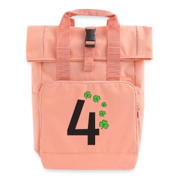 4 - Roll Top Backpack with Two Handles - chintz rose - Front