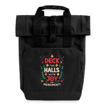 Décorez les salles avec joie - Sac à dos Roll Top à deux anses - noir - Devant