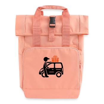 Package Service Delivery - Roll Top Backpack with Two Handles - chintz rose - Front