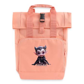 Bat - Roll Top Backpack with Two Handles - chintz rose - Front
