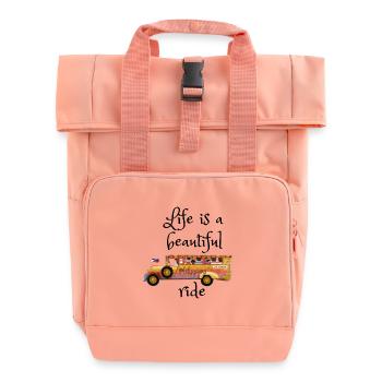 Jeepney - Rolltop Rucksack mit zwei Griffen - Chintzrosa - Vorne
