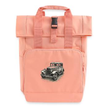 Oldtimer - Rolltop Rucksack mit zwei Griffen - Chintzrosa - Vorne